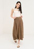 Gwen long cotton skirt MARRONE Woman image number 2