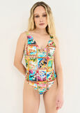 Cleo Coast print one-piece swimsuit GIALLO MANGO Woman image number 2