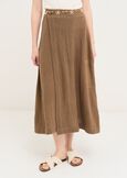 Gwen long cotton skirt MARRONE Woman image number 3