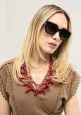 Eco-poly cat-eye sunglasses MARRONENERO BLACK Woman image number 1