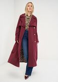 Thomas oversize trench coat ROSSO BORDEAUX Woman image number 1