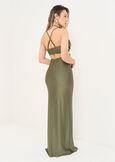Aciko long dress with knot VERDE Woman image number 4