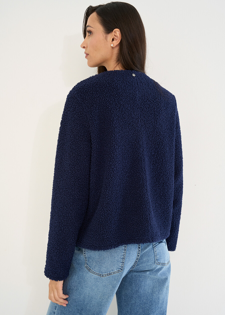 Clay round-neck cardigan BLU Woman , image number 3