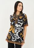 Breezy Kurta blouse with print BIANCO WHITE Woman image number 1