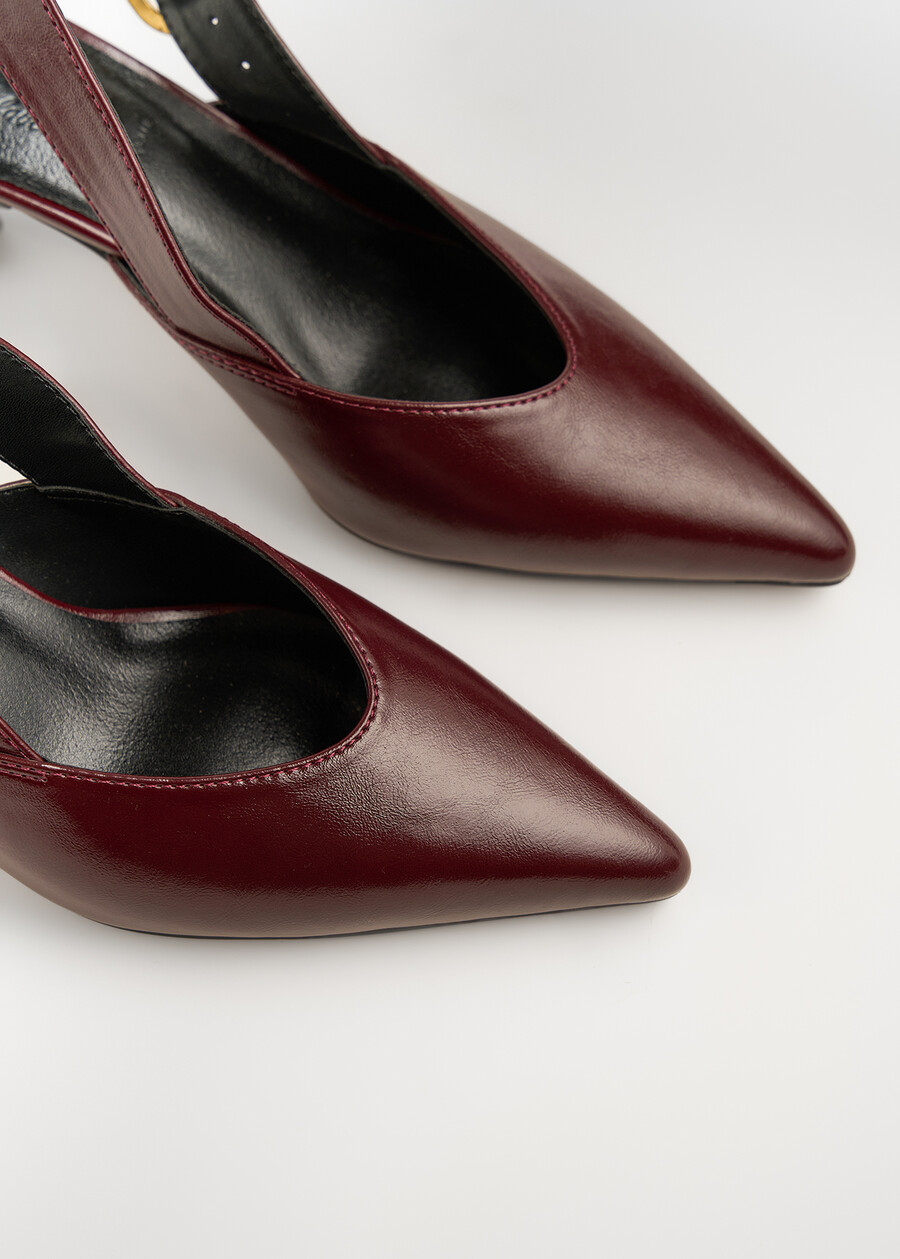 Smeralda maxi buckle slingbacks ROSSO BORDEAUX Woman , image number 3