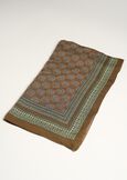 Selma block print scarf VERDEMARRONEBLU Woman image number 1