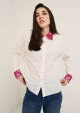 Cecilia cotton and lace shirt BIANCO WHITE Woman image number 2
