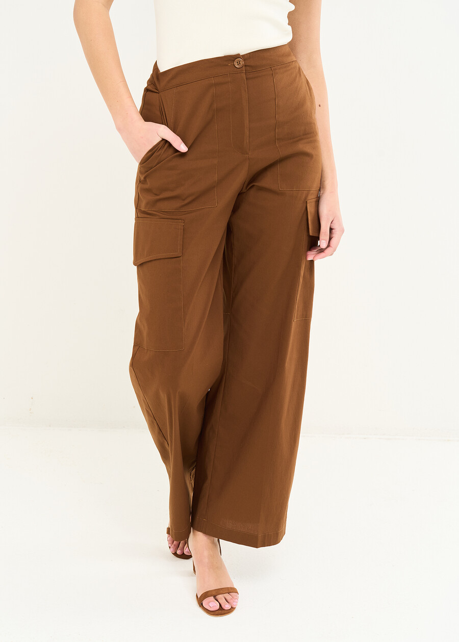 Patrick cotton trousers MARRONE Woman , image number 2