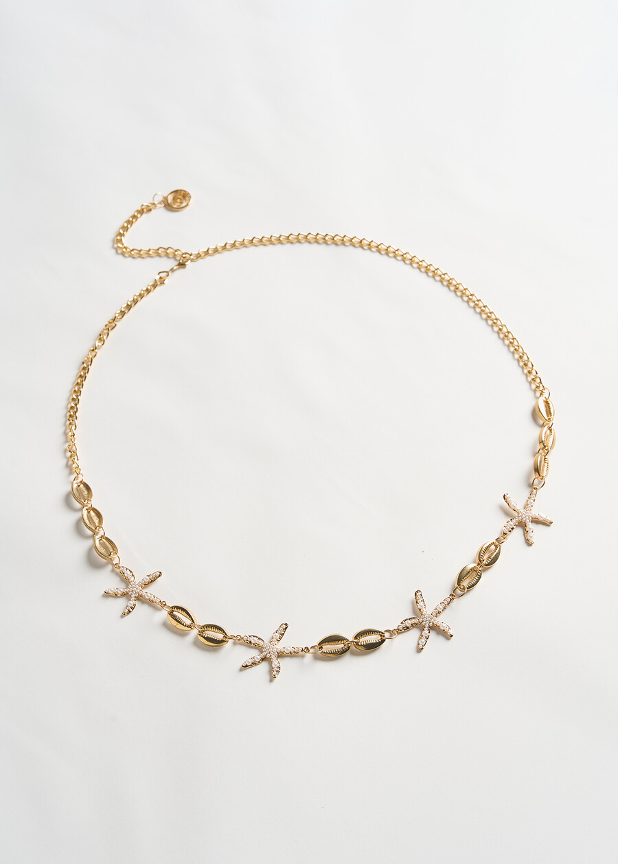 Calyd shell and pearl belt GOLD Woman , image number 2