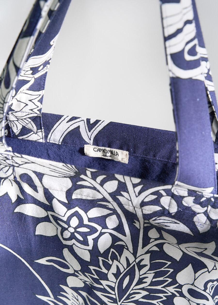 Briana-A cashmere print bag BLU Woman , image number 4