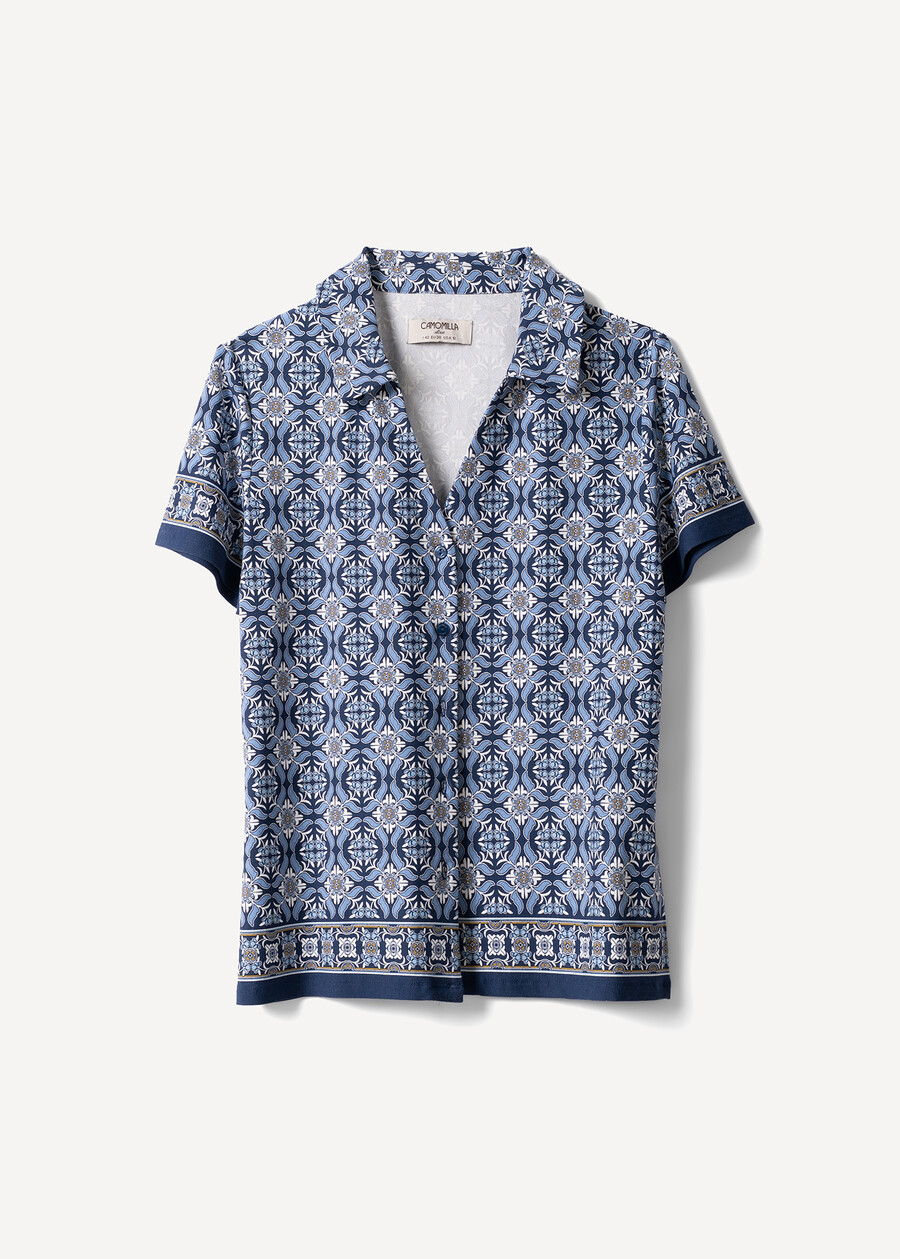 Stasy printed jersey T-shirt BLU Woman , image number 4