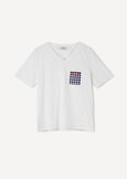 Suemi Vichy pocket T-shirt BIANCO WHITE Woman image number 5