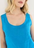Titan linen and cotton tank top VERDEBLUROSA FUCSIABLU Woman image number 2