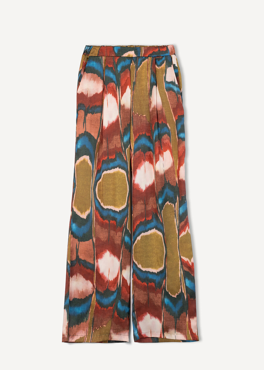 Pablo Africa print trousers VERDE Woman , image number 5