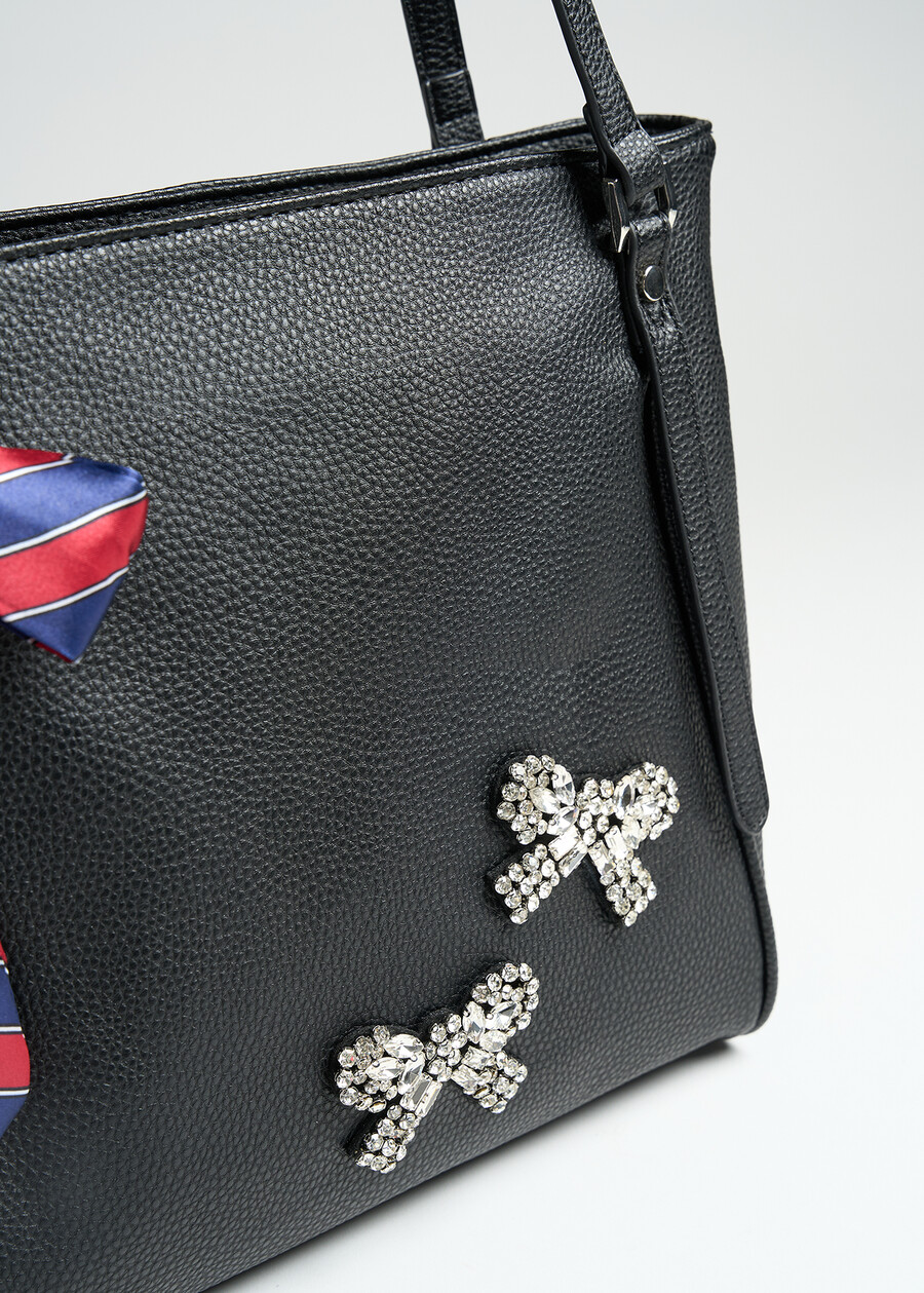 Bely A black shopper with strass NERO Woman , image number 3