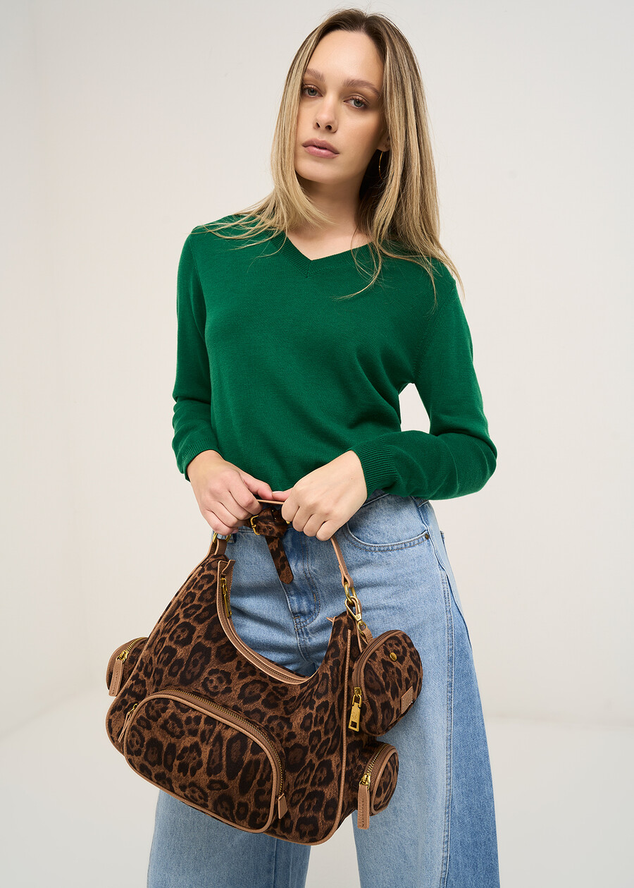 Betany animalier hobo bag MARRONE CARAMELLO Woman , image number 1