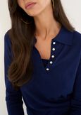 Margaret knit polo with faux vest BEIGE LATTEBLU Woman image number 2