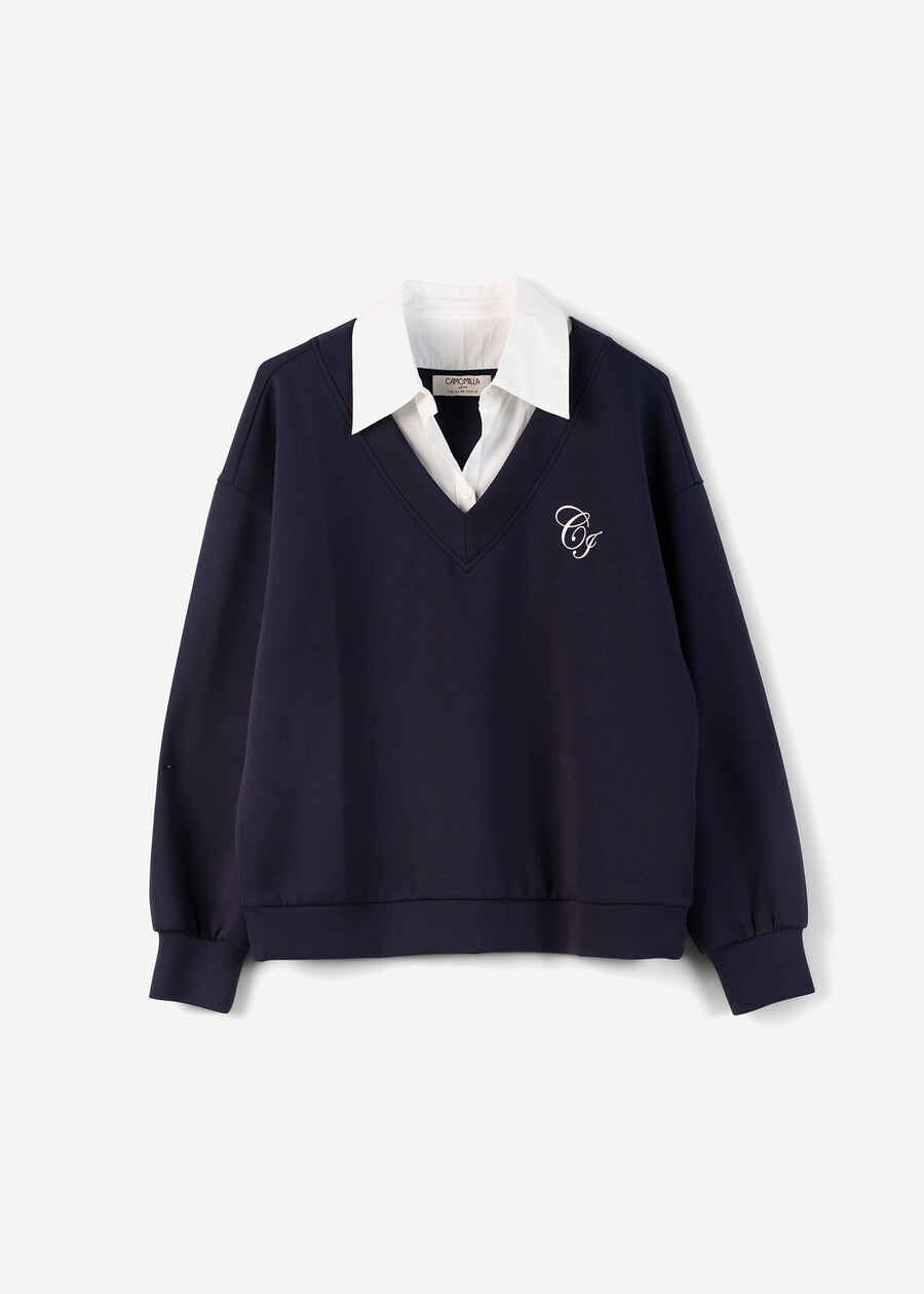 Fabiola double-layer sweatshirt BLU Woman , image number 5