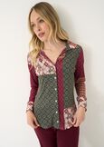 Carly jersey shirt with print VERDE Woman image number 1