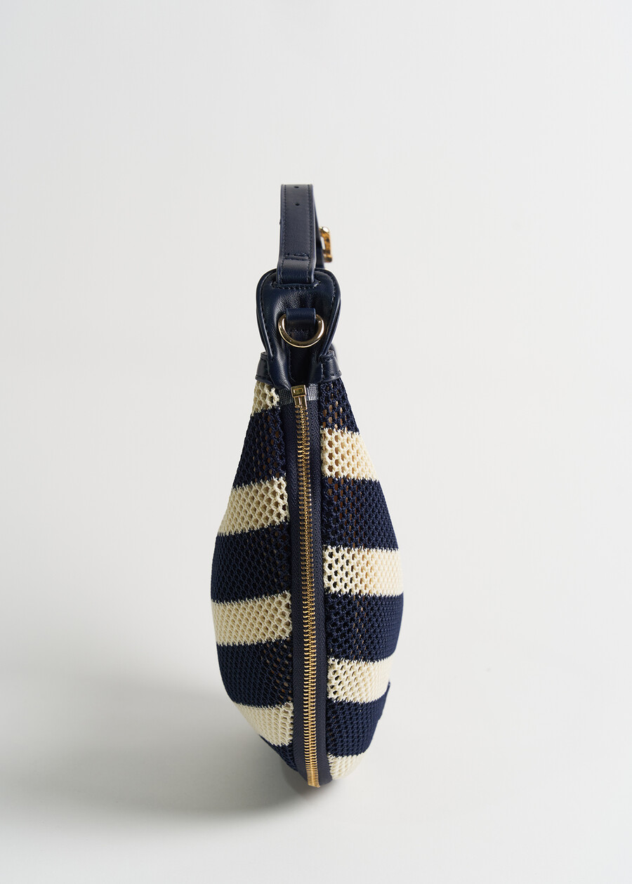 Belinda striped mesh bag BLU BLUE Woman , image number 5