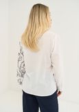 Calyda embroidered cotton shirt BIANCO WHITE Woman image number 3