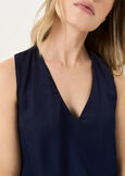 Tailer viscose top with lace VERDEBLU Woman image number 3