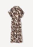 Ares printed rayon midi dress MARRONE Woman image number 5