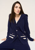 Crem knit cardigan with pockets BLU Woman image number 1