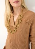 Margot V-neck knit top MARRONEBLU Woman image number 3