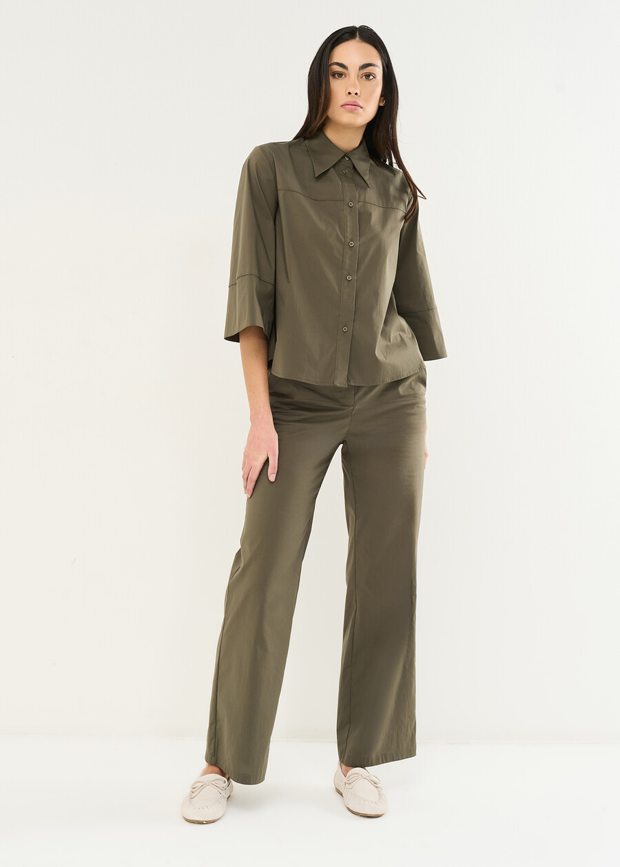 Pat cotton trousers VERDEBLU Woman , image number 1