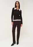 Monika ribbed polo-collar jumper MARRONE MOKA Woman image number 5
