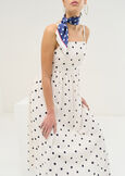 Arthur polka dot dress in linen blend BIANCO WHITE Woman image number 3