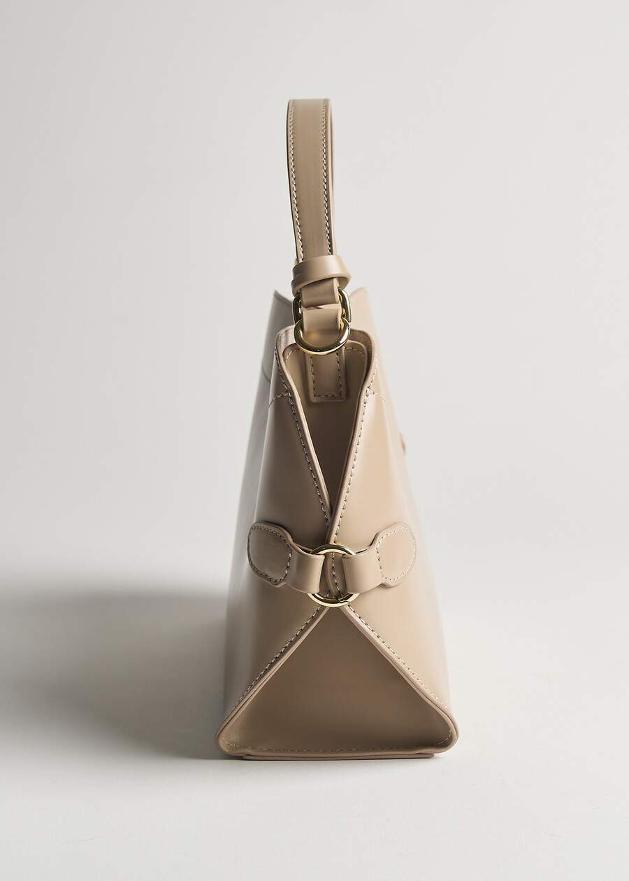 Beetey Small faux-leather hobo bag GRIGIO Woman , image number 3