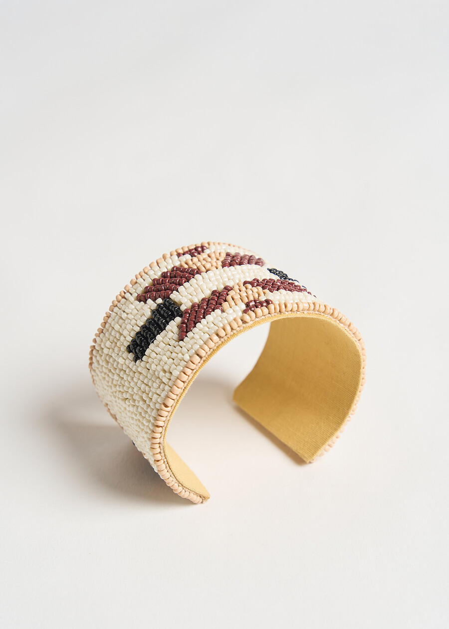 Garsia embroidered bracelet BEIGE LIGHT BEIGE Woman , image number 3