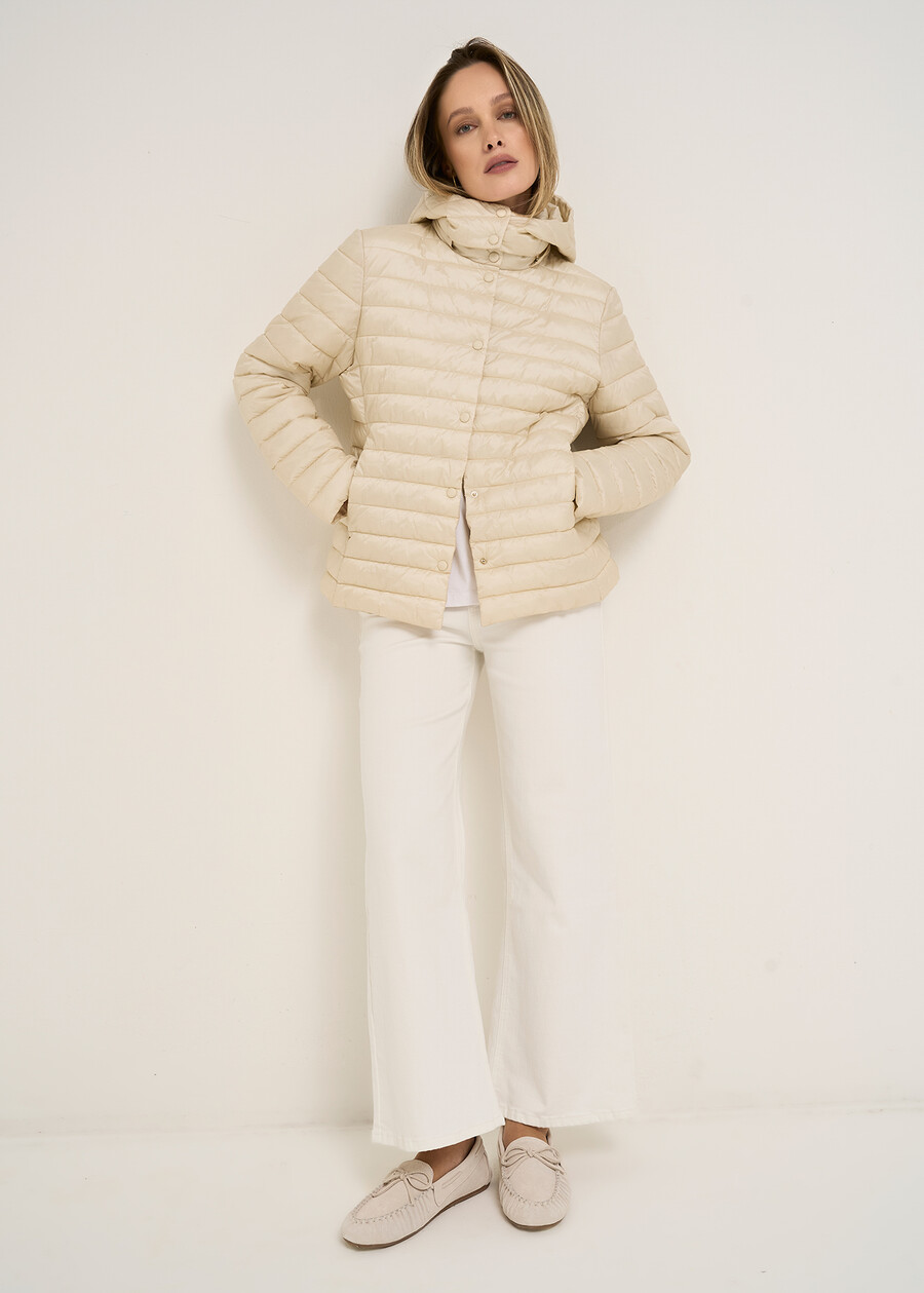 Patrik 100g hooded light puffer BIANCO WHITEROSABLU Woman , image number 5