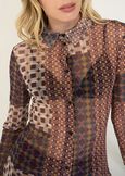 Calyd mesh shirt with Seventy print GRIGIO TORTORA Woman image number 2