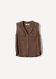 Tonny sleeveless shirt-style top MARRONE Woman image number 5