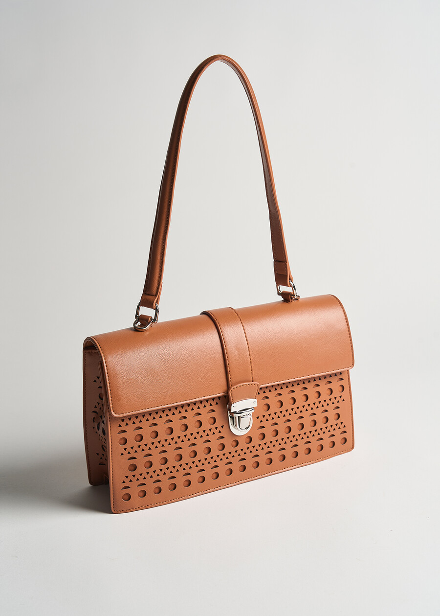 Byor perforated leather crossbody MARRONE Woman , image number 1