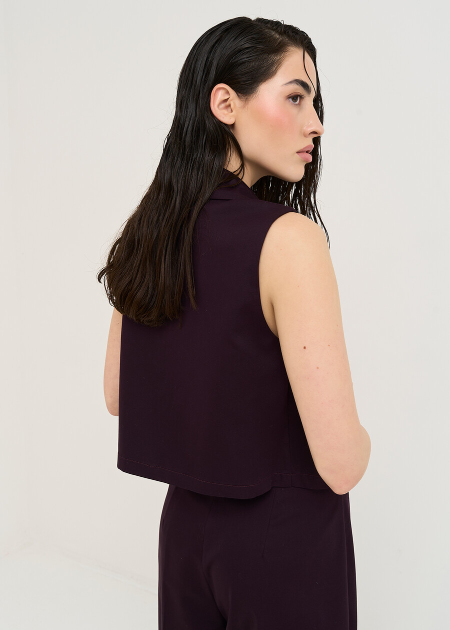 Clayd sleeveless Studio shirt VIOLA Woman , image number 3
