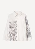 Calyda embroidered cotton shirt BIANCO WHITE Woman image number 4