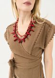 Blix cotton wrap blouse MARRONE Woman image number 3