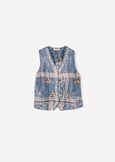 Giuly V-neck embroidered vest BLU AVIONBEIGE Woman image number 5