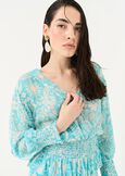 Biky viscose embroidered blouse AZZURO AZZURRO Woman image number 1