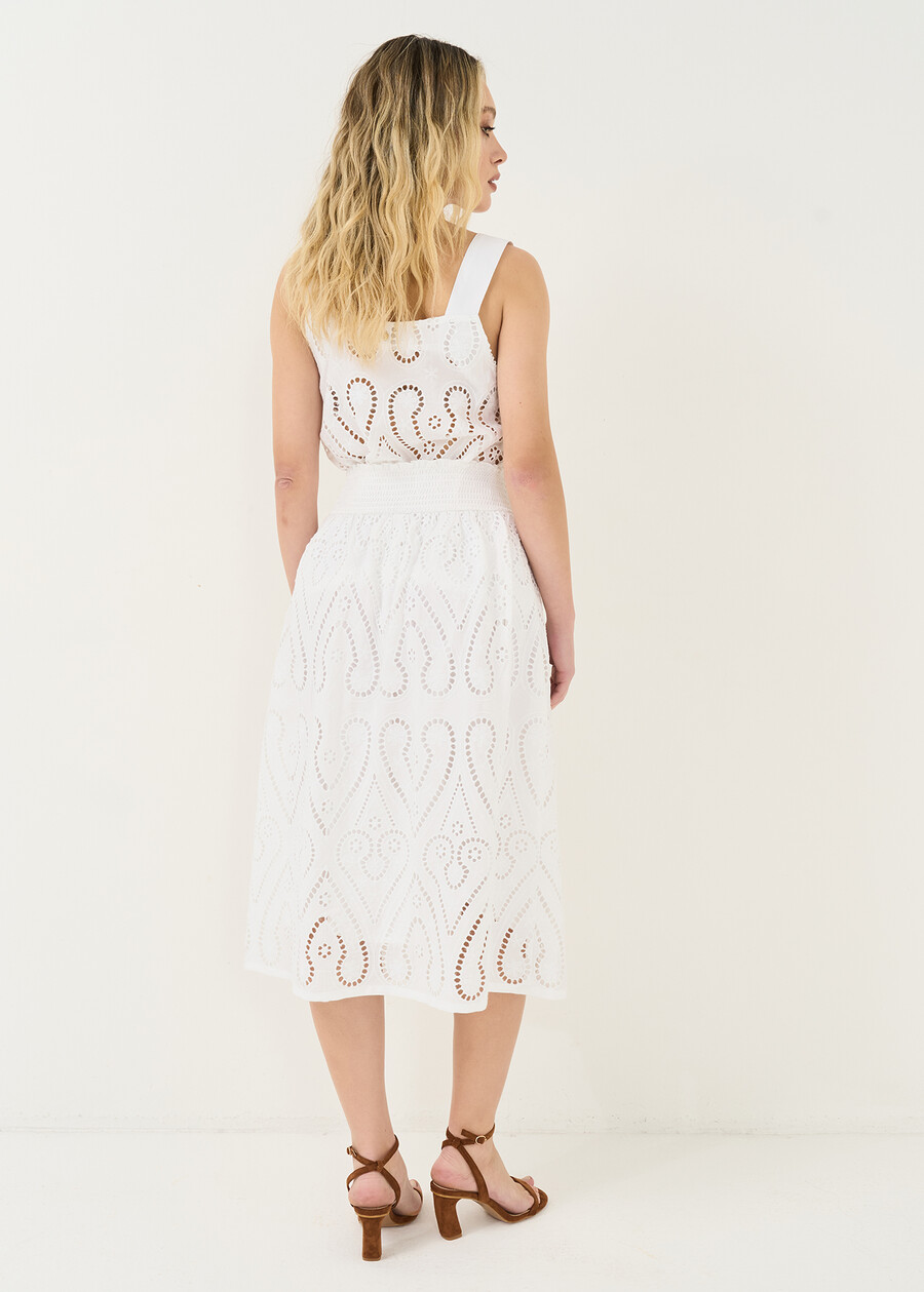 Giael openwork midi skirt BIANCO WHITE Woman , image number 4