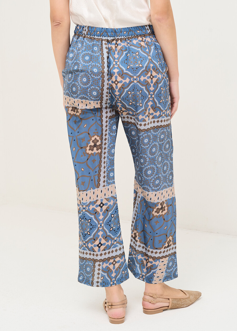 Pendy light patterned capris BLU AVIONBEIGE Woman , image number 4