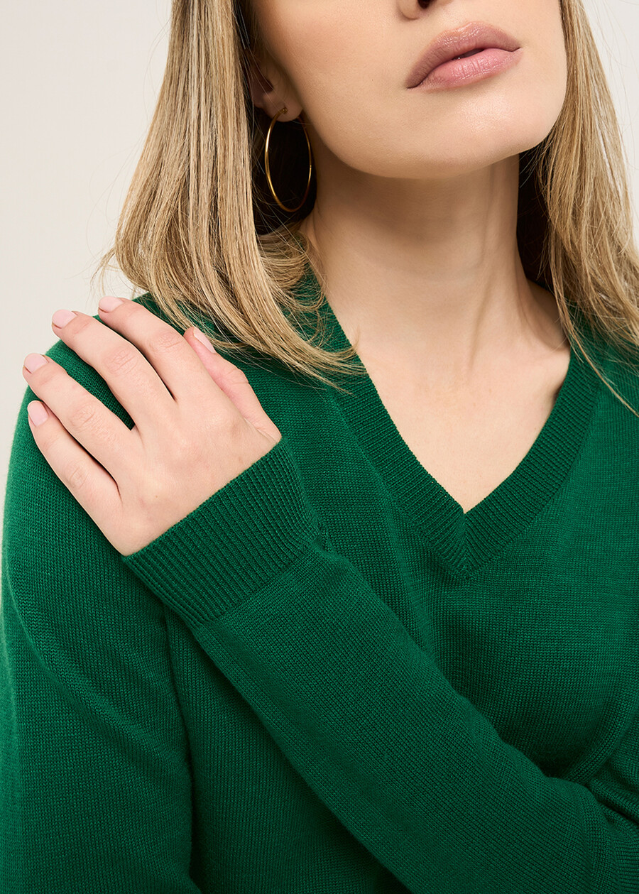 Meg V-neck yarn knit VERDE GARDEN Woman , image number 3