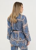 Bly printed embroidered blouse BLU AVIONBEIGE Woman image number 3