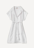 Artic short shirt dress with lace BIANCO WHITE Woman image number 5
