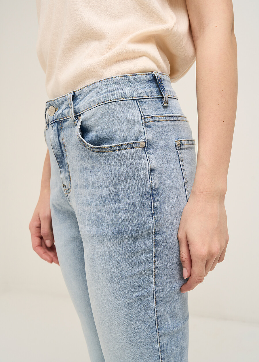 Dixos embroidery and sequins jeans DENIM MEDIUM DENIM Woman , image number 4