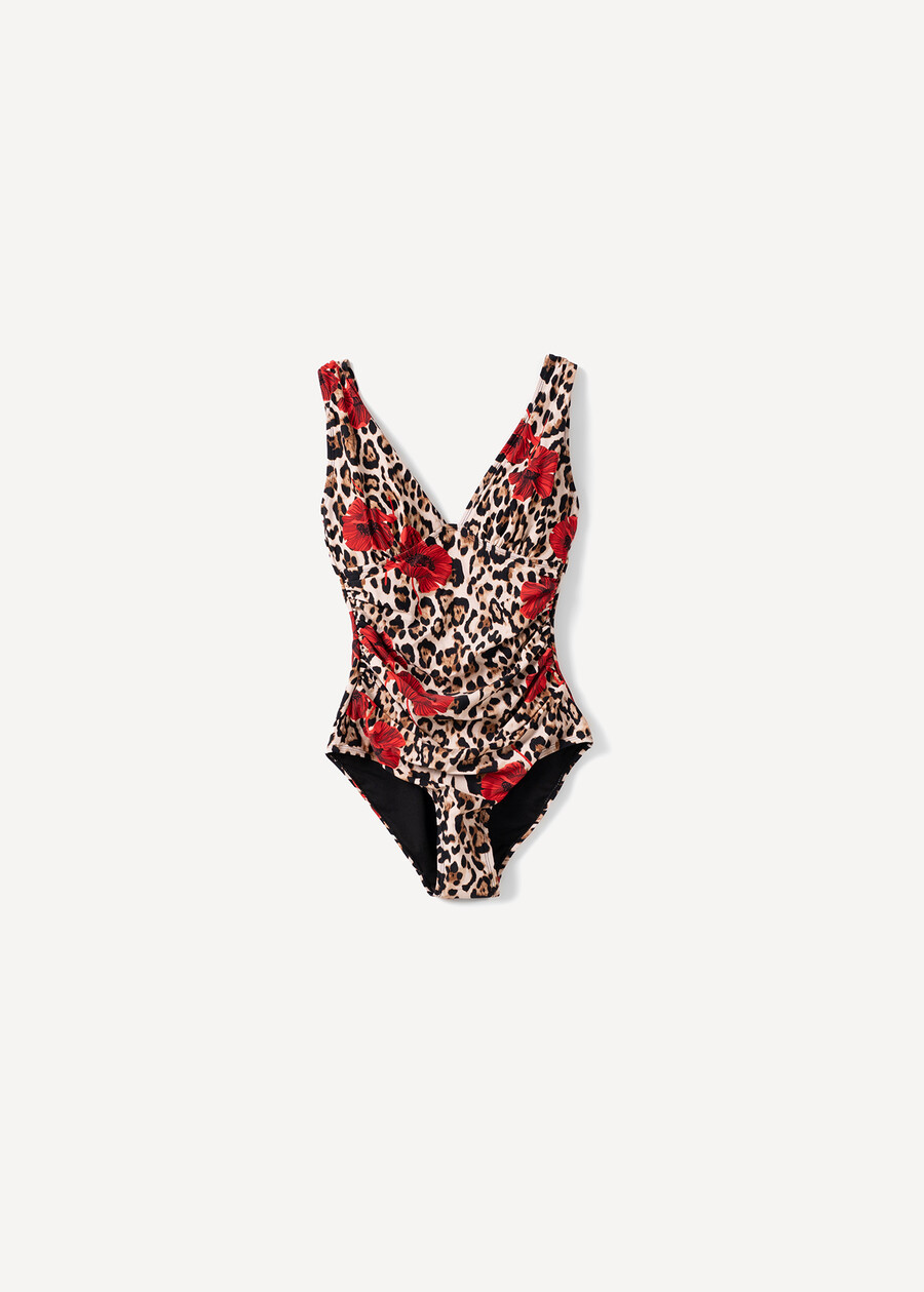 Cilia one-piece swimsuit cherry animalier ROSSO Woman , image number 5